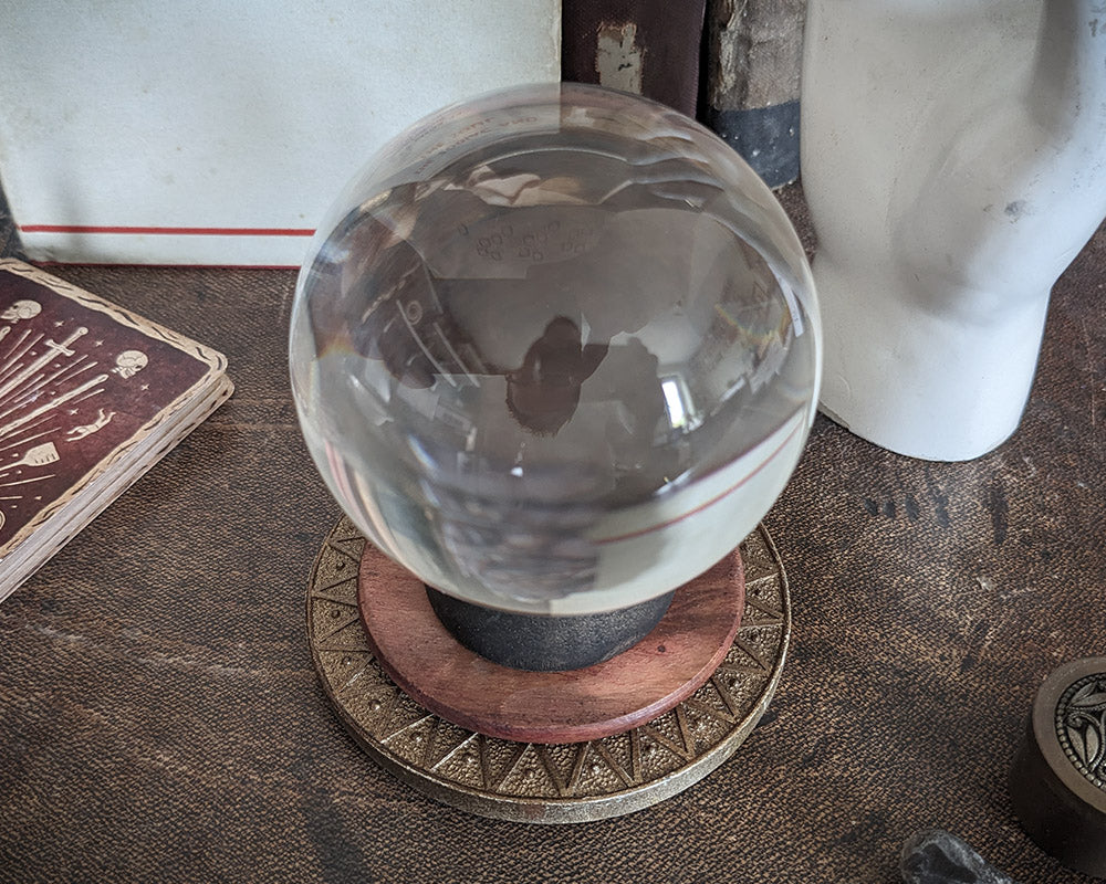 80mm Crystal Glass Ball and Stand