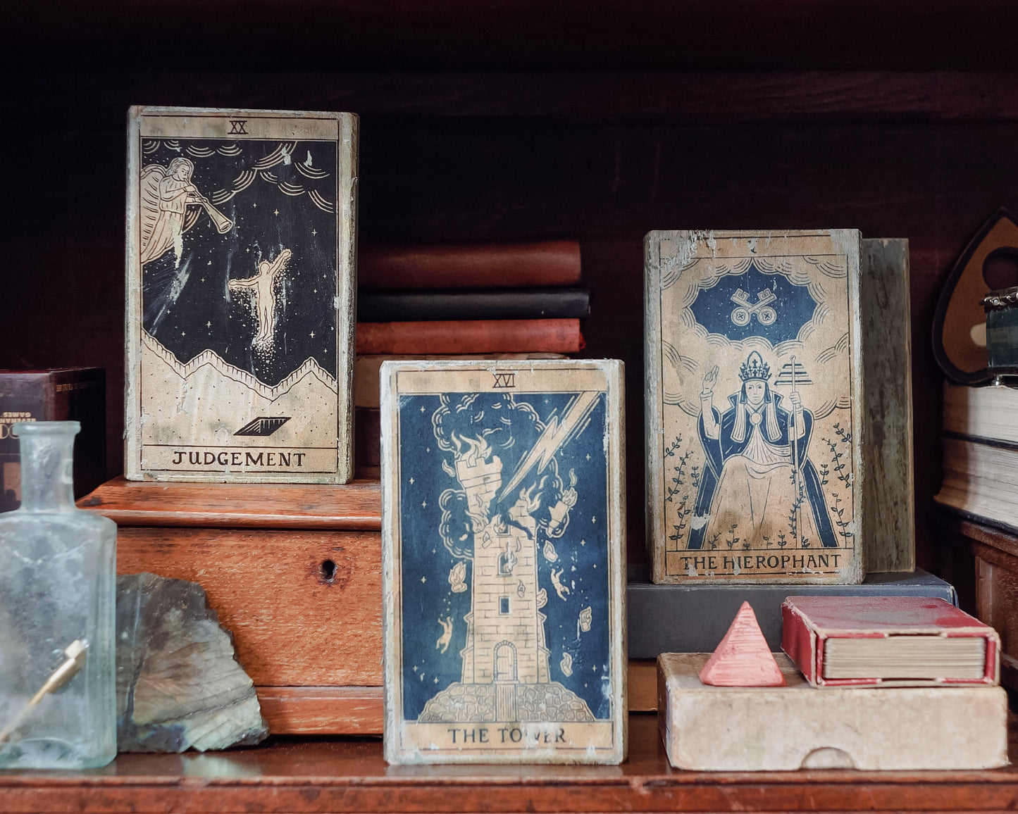 Wooden Tarot Block - Altar Ornament