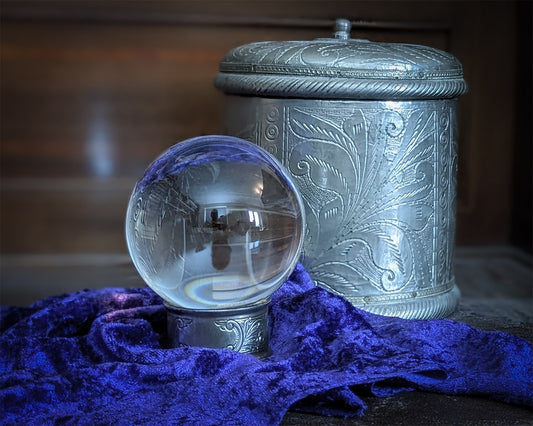 80mm Crystal Glass Ball in Round Box