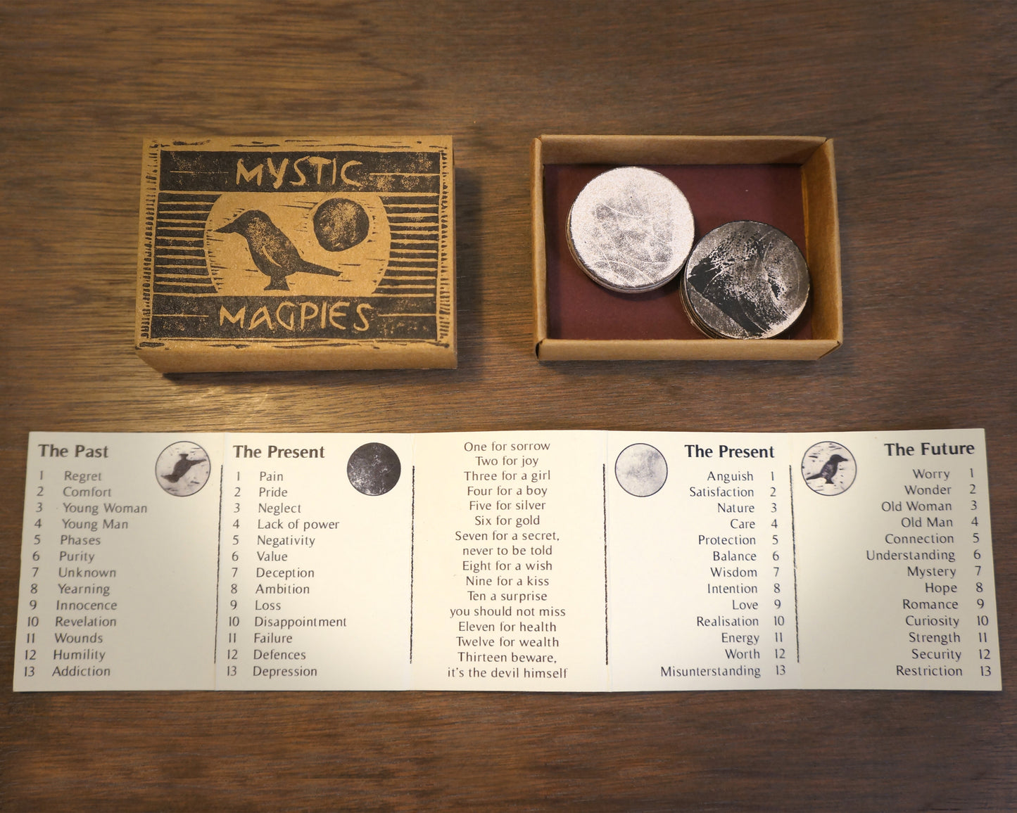 Mystic Magpies - Handmade Fortune Telling Game