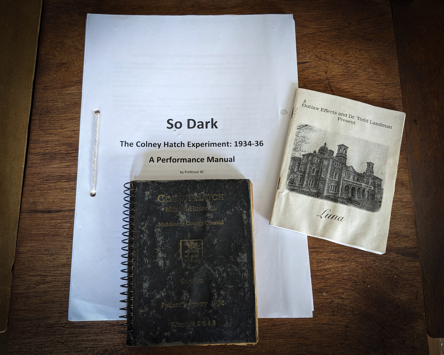 Luna 1936 Book Test and So Dark Manual